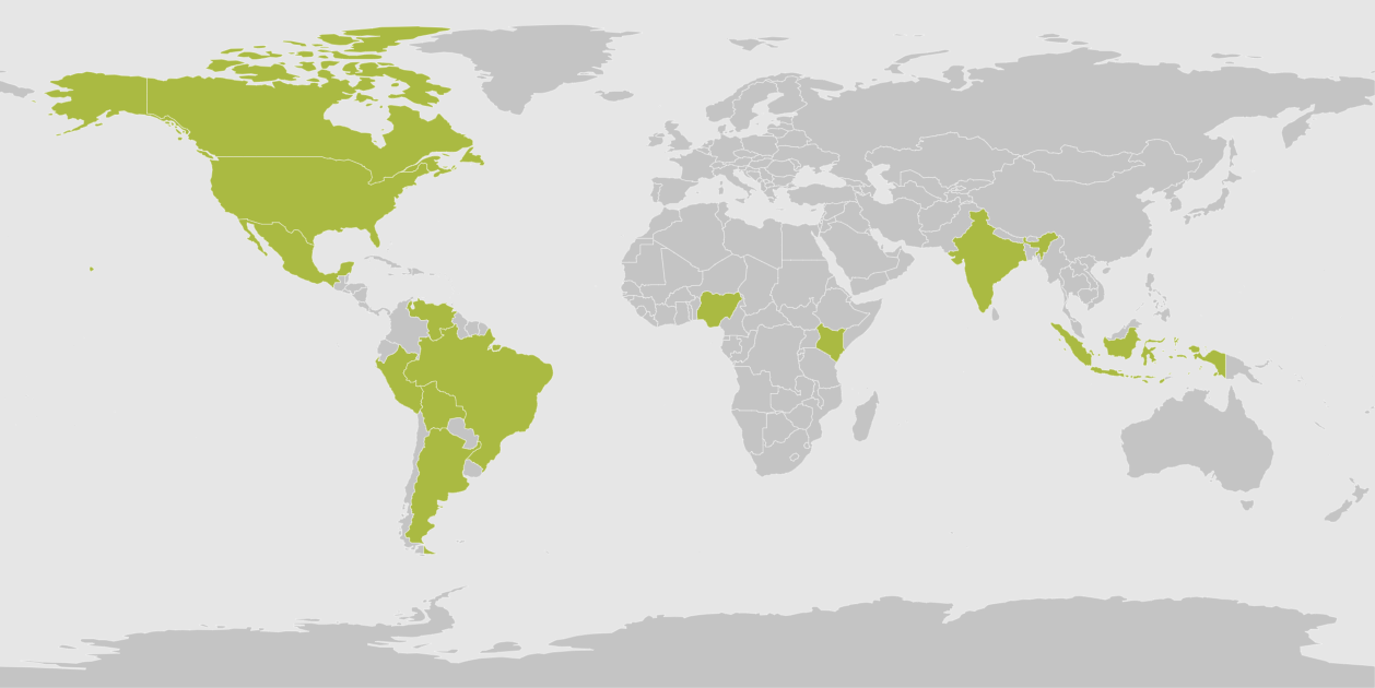 Map of countries engaged with OSL